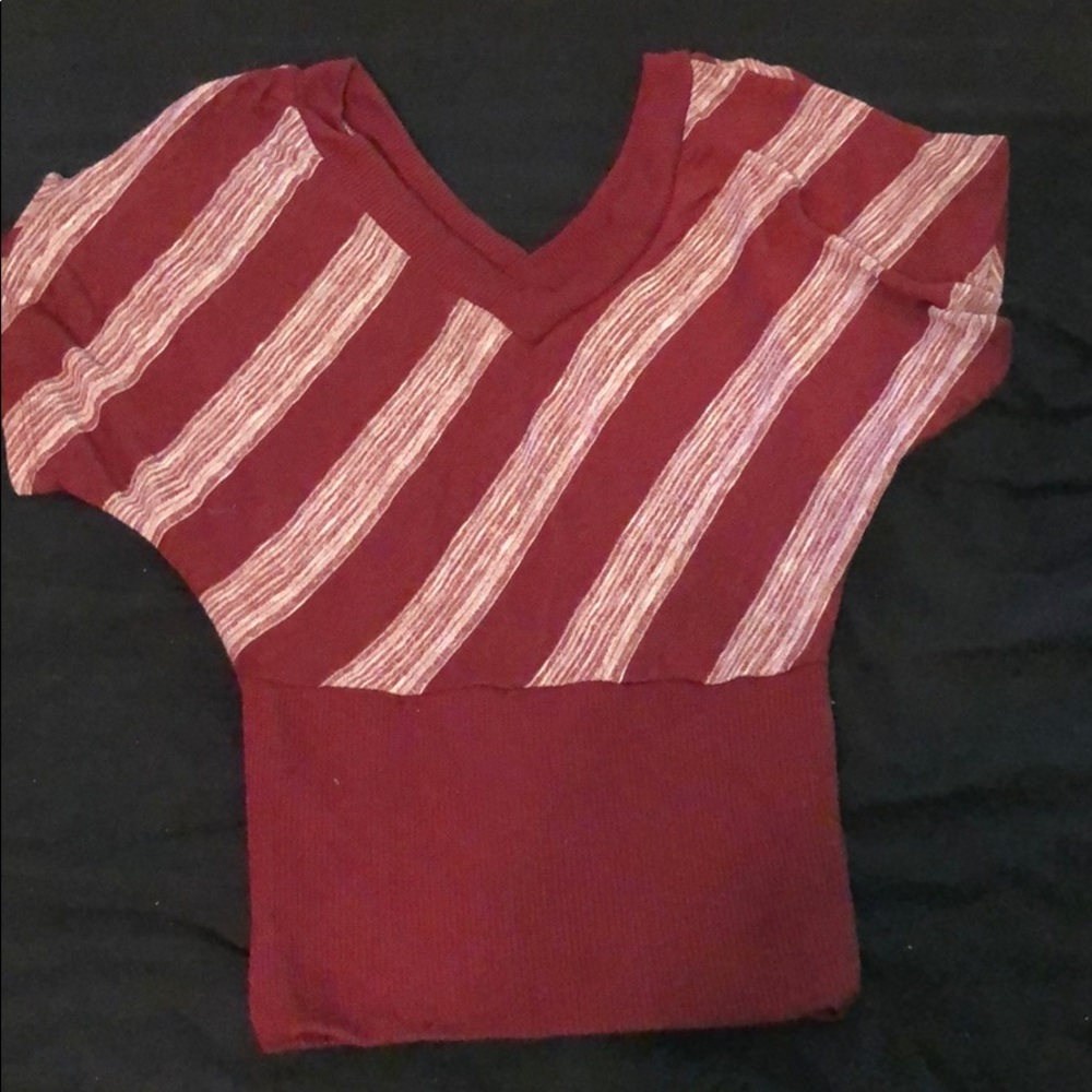 Maroon top